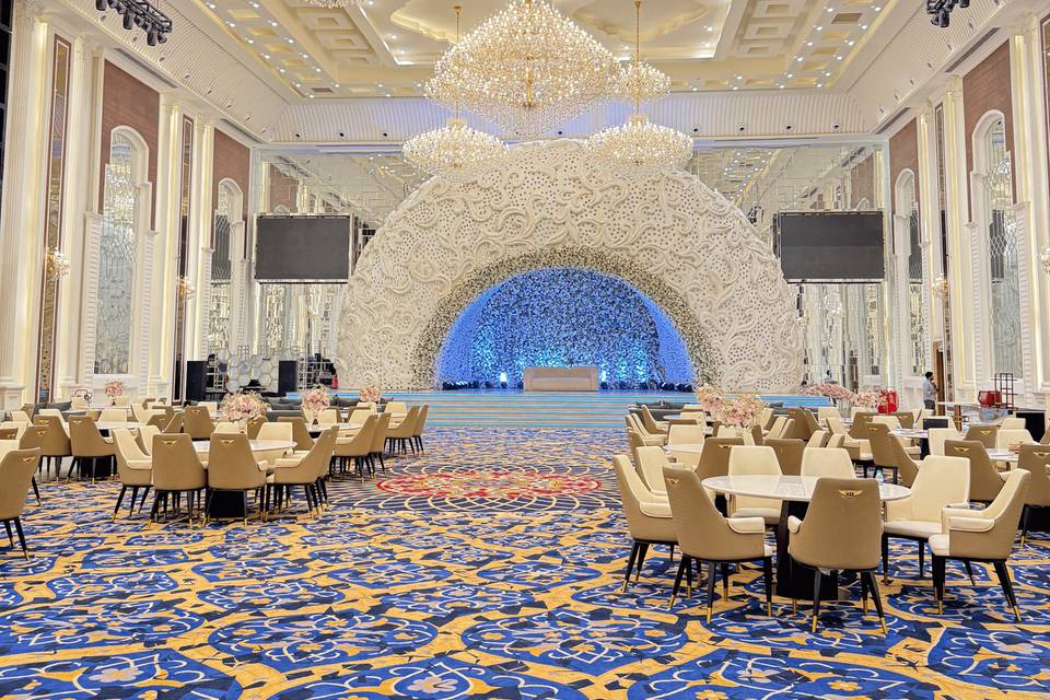 Stage setup in wedding planet