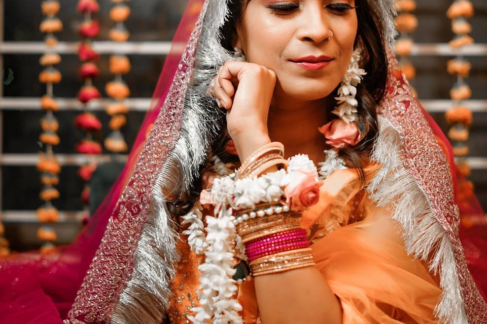 Haldi Ceremony bridal portrait