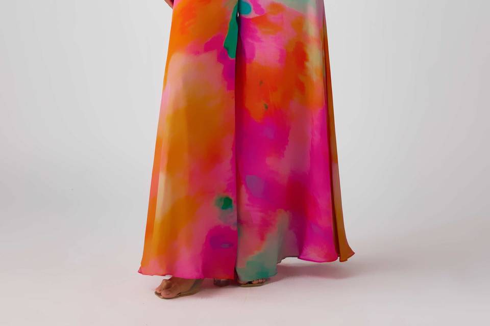 Multicolor Corset Sharara