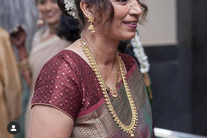 Traditional makeup and hair