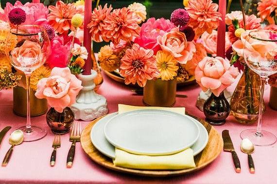Plush Florals table setup