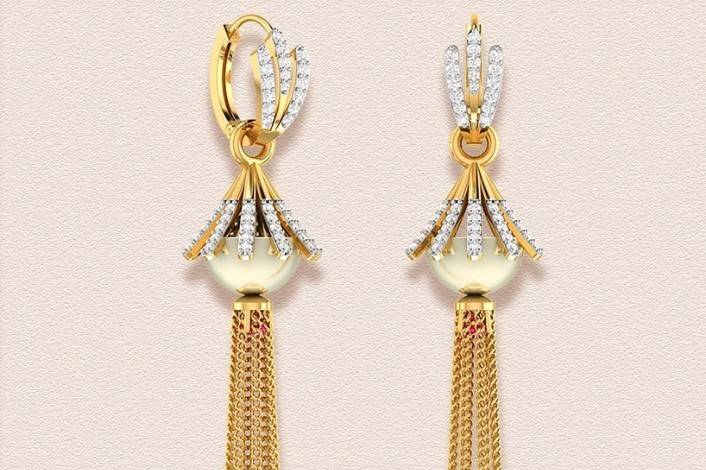 PC Jeweller The Delano 22 KT Yellow Gold Earrings For womens  Amazonin  Fashion