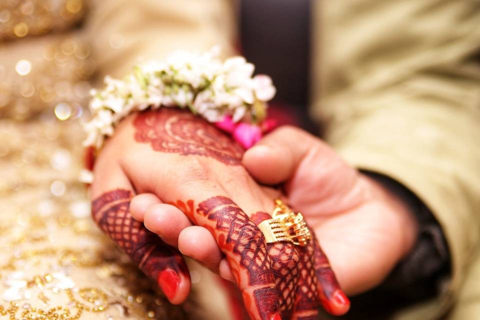 Bride and groom ring