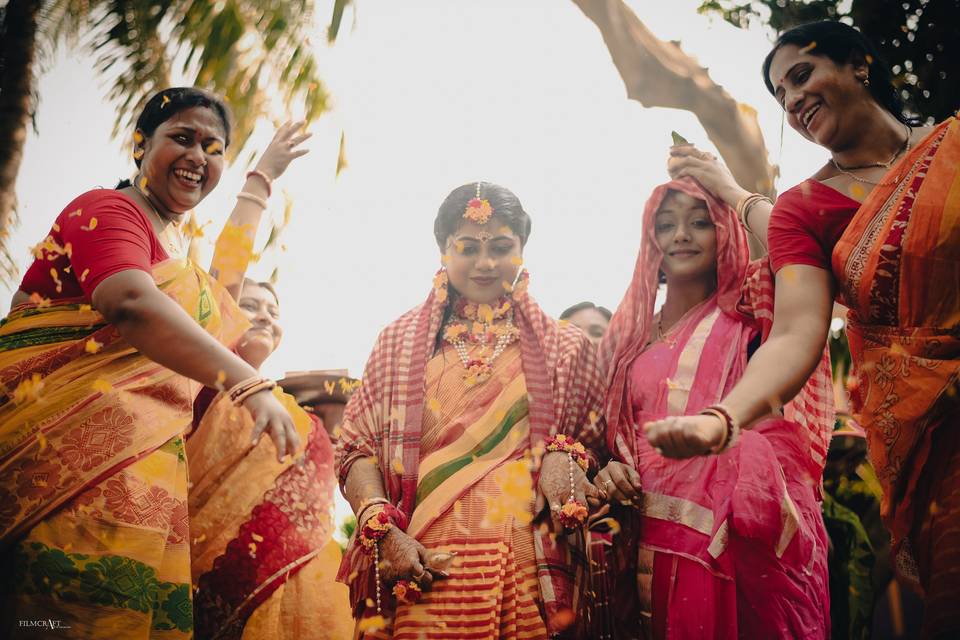 Haldi for bride portait