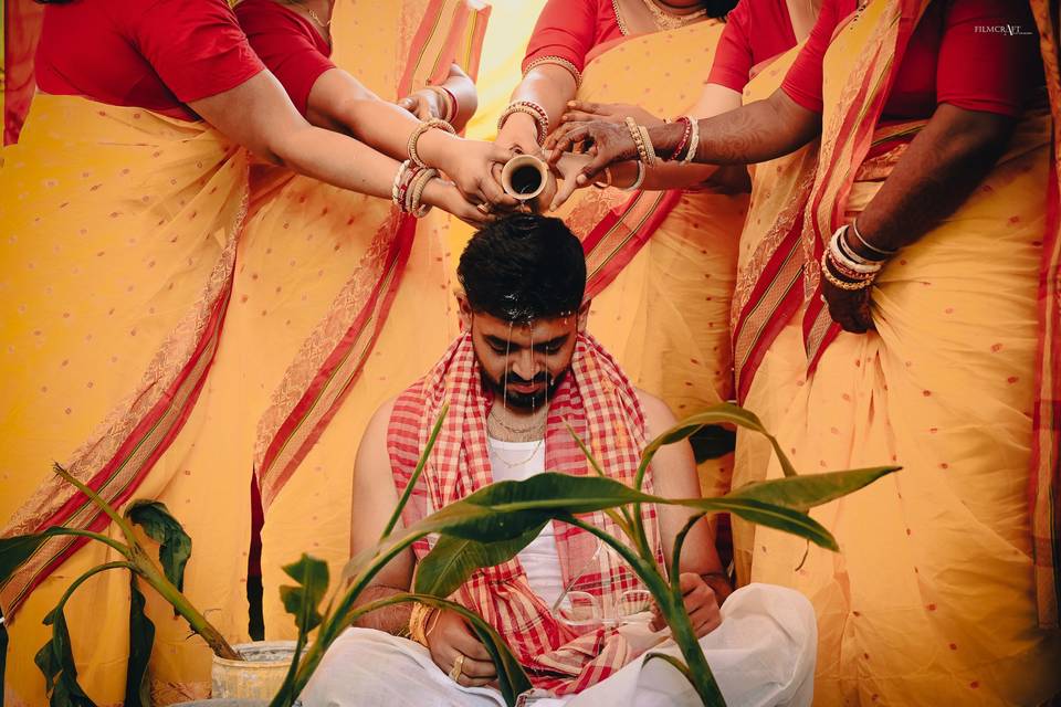 Haldi for Groom portait