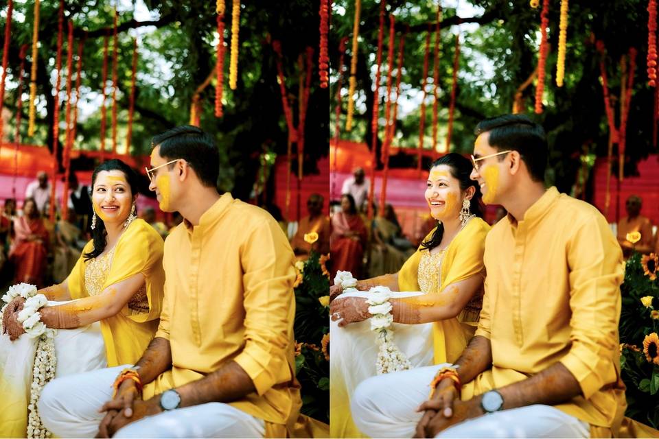 A playful Haldi in Lychee Bagh