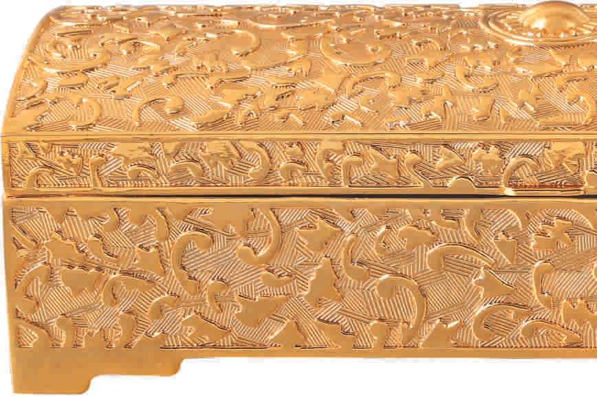 Gold plated jewellery box