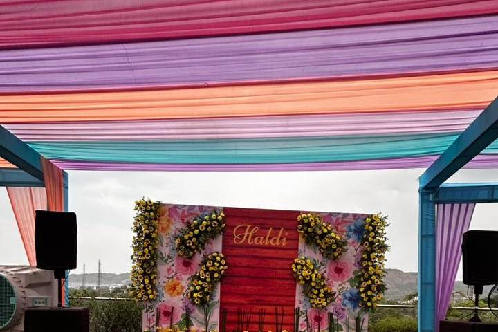 Haldi Stage with Backdrop