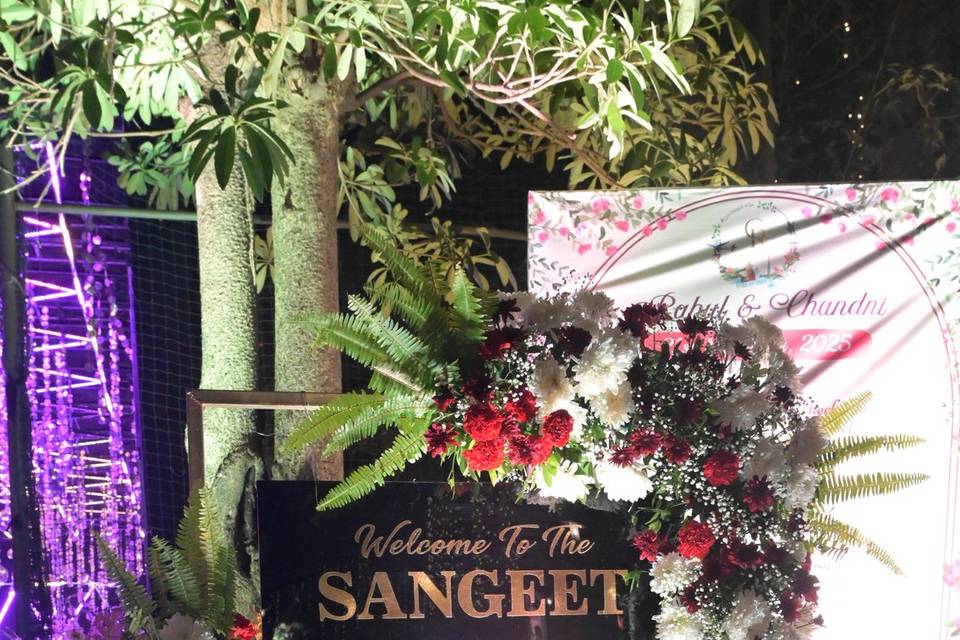 Sangeet welcom board