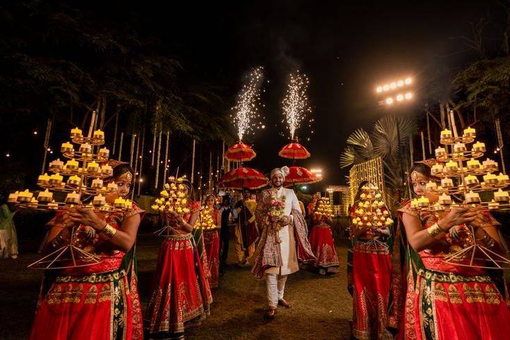 Groom's entry