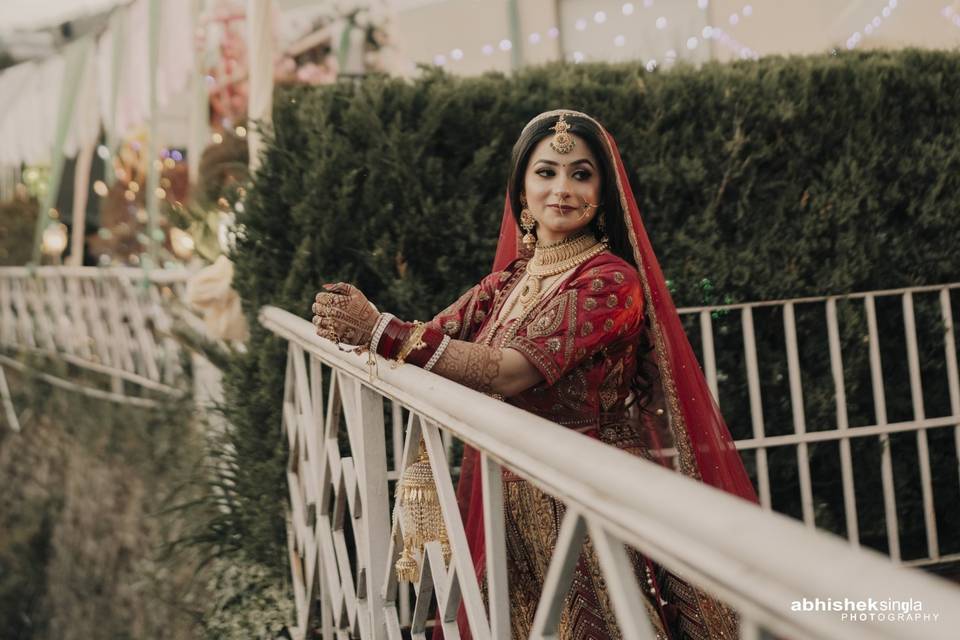 Bride with view