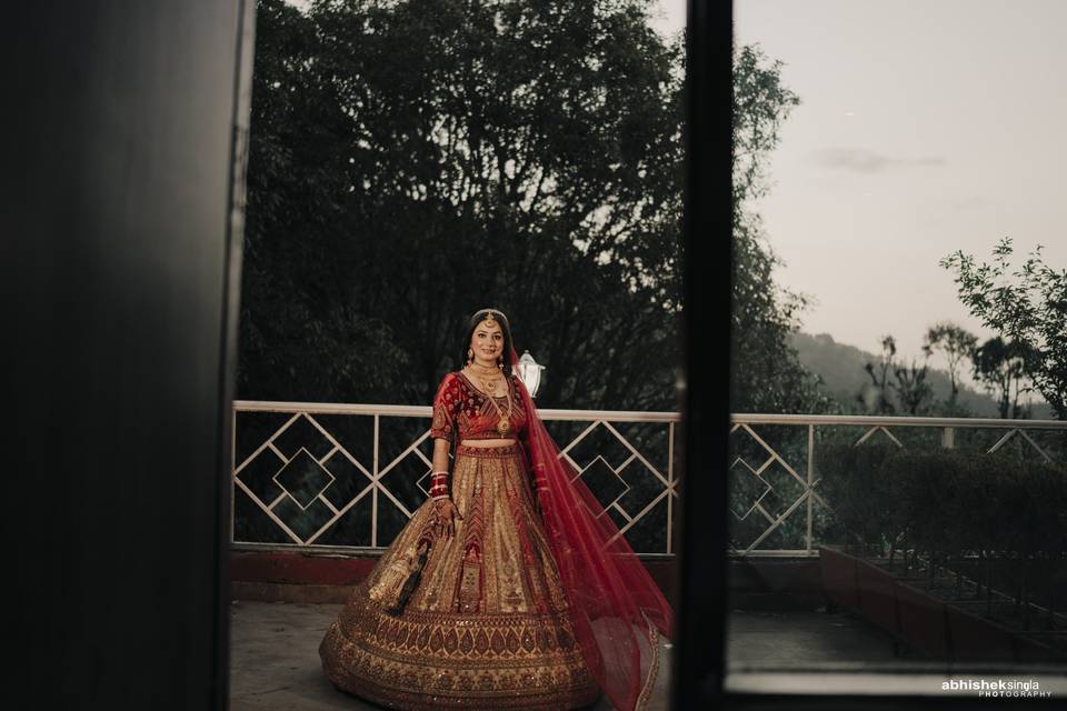 Bride with view