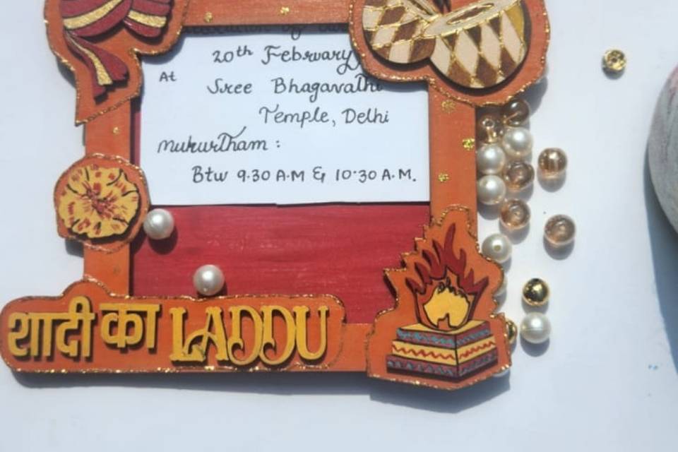 Wedding invite cum photoframe