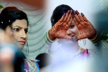 The bride and groom