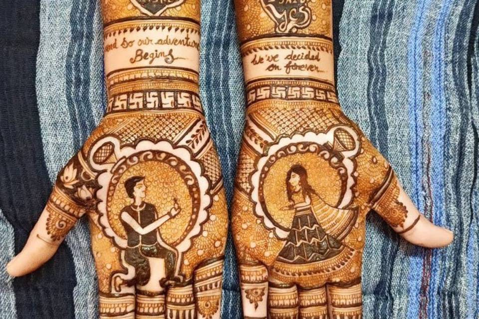 Engagement cupels mehandi