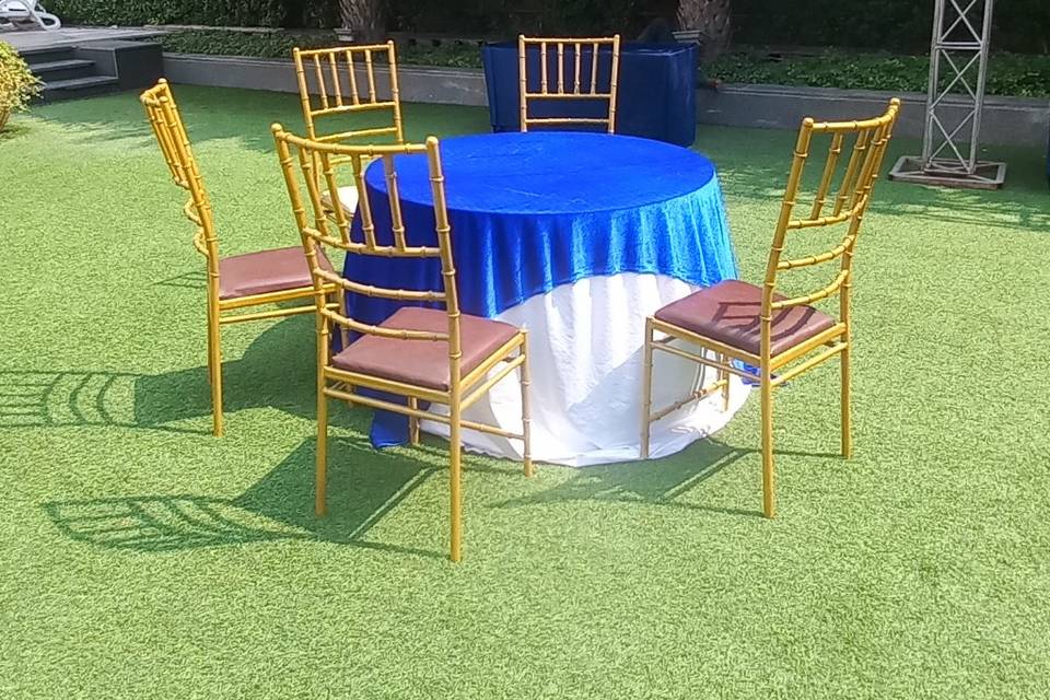 Chairs and tables
