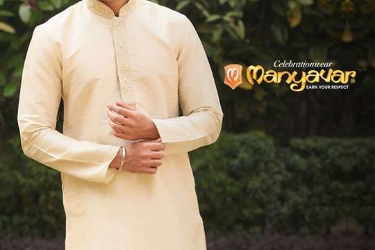 Buy Fawn 3-Piece Ethnic Suit for Men by Manyavar Online | Ajio.com