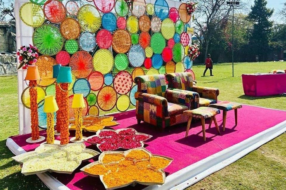 Outdoor Mehendi Setup