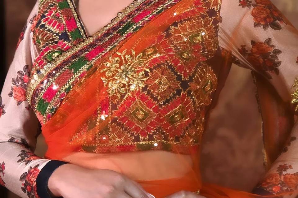 Cocktail saree look