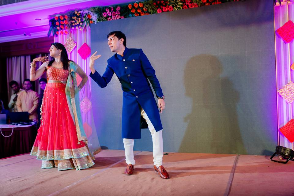 Groom and sister dance