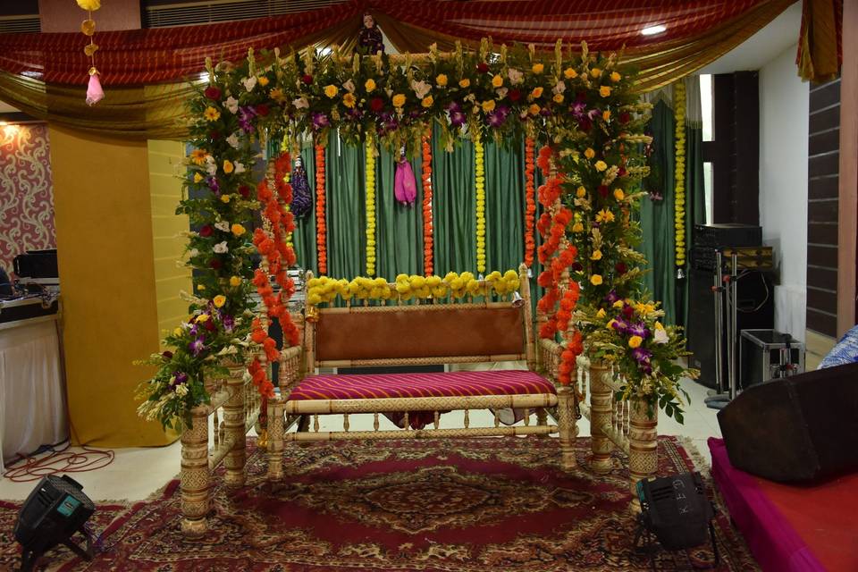 Decor inside banquet hall