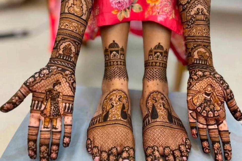 Braidal Mehandi designs