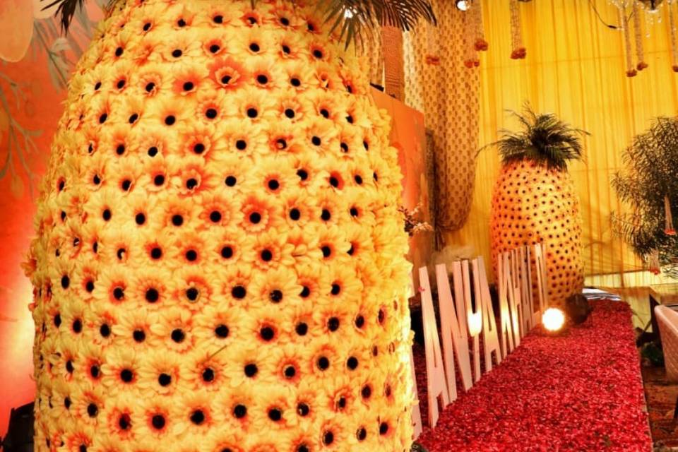 Love pineapples in haldi