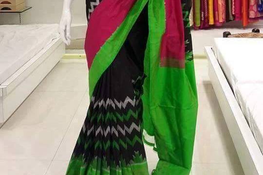 Pure ikat silk saree