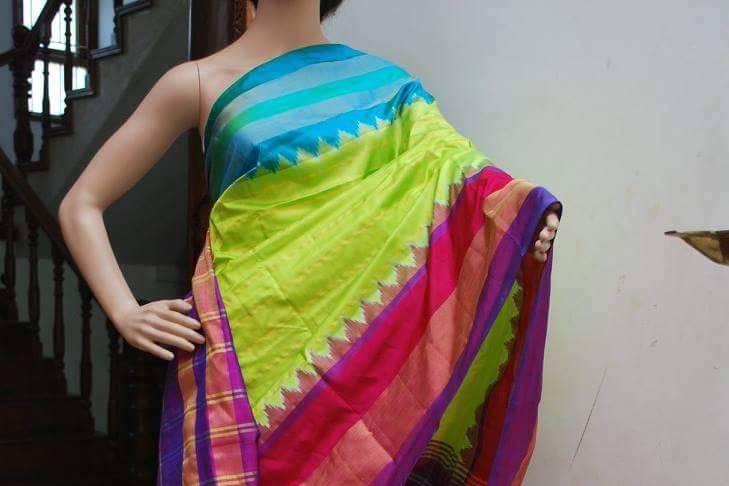 Pure ikat silk saree