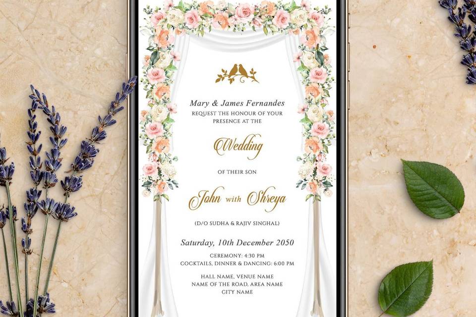 Mor Bagh Wedding Card