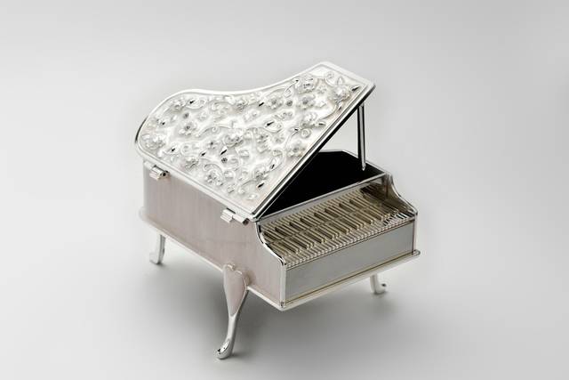 Enamel Silver Plated Piano