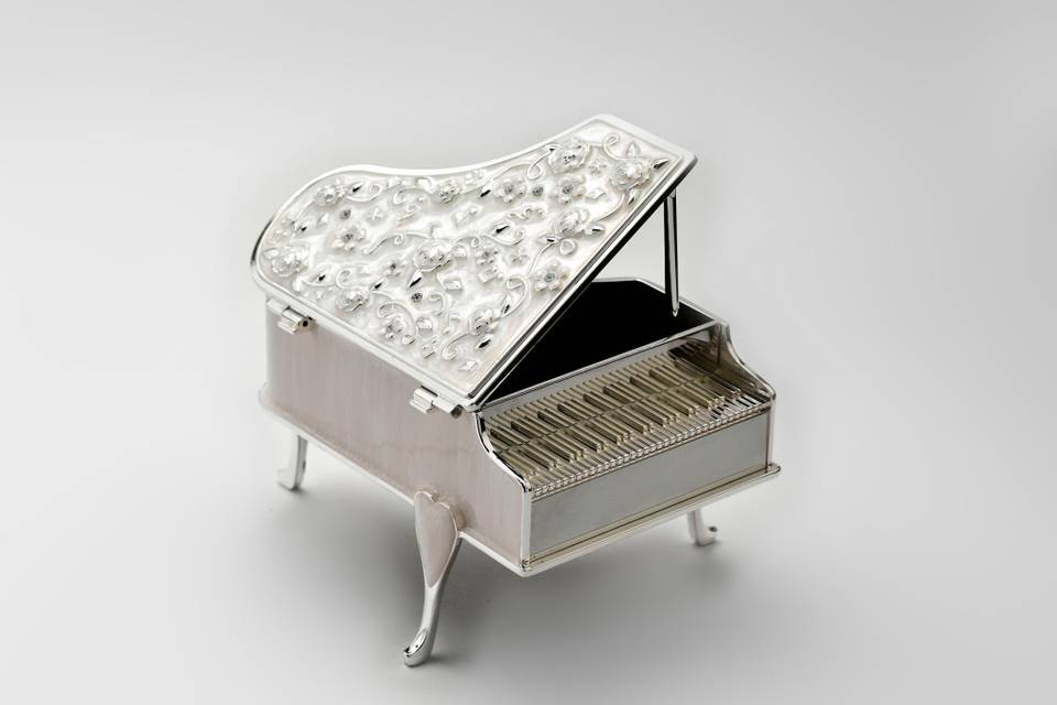 Enamel Silver Plated Piano