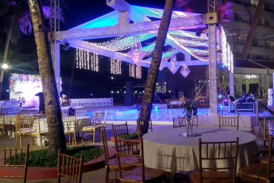 Wedding lighting and decor