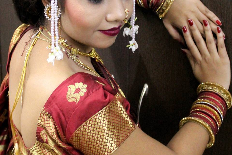 Maharastrian Bridal Makeup