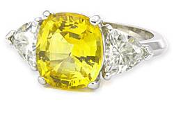 Yellow Sapphire Ring Natural