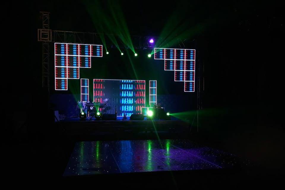 Lighting and sound setup