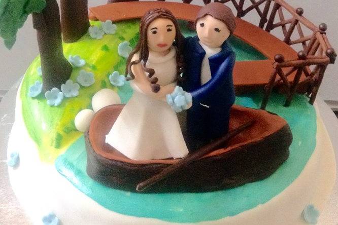 Cake for bride and groom