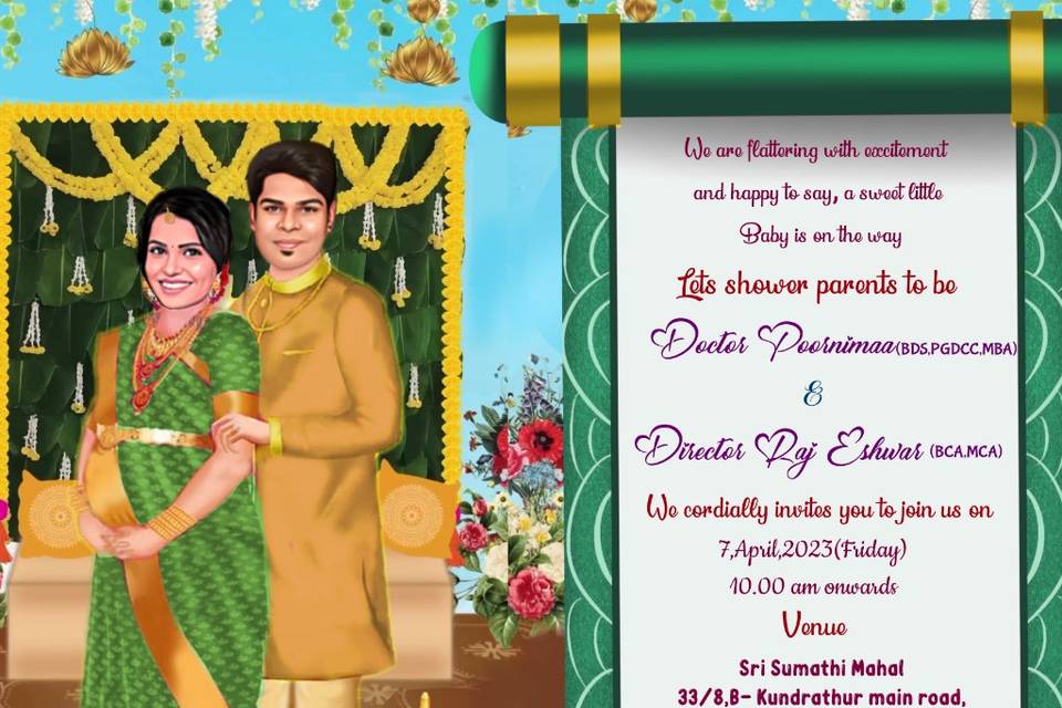 Caricature Invitation And Gifts