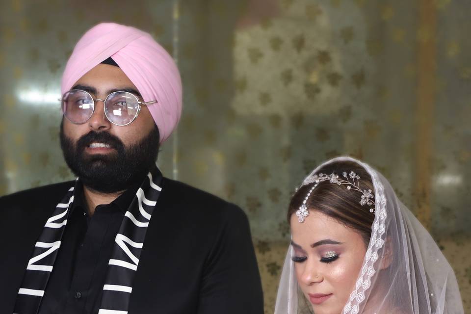 Bride makeu Gurudwara wedding