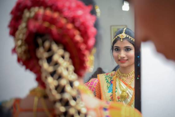 Bridal makeup and hairdo