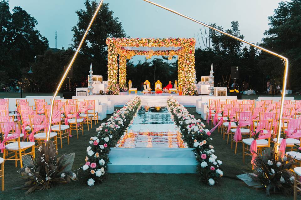 Acrylic Floral Ramp Walkway