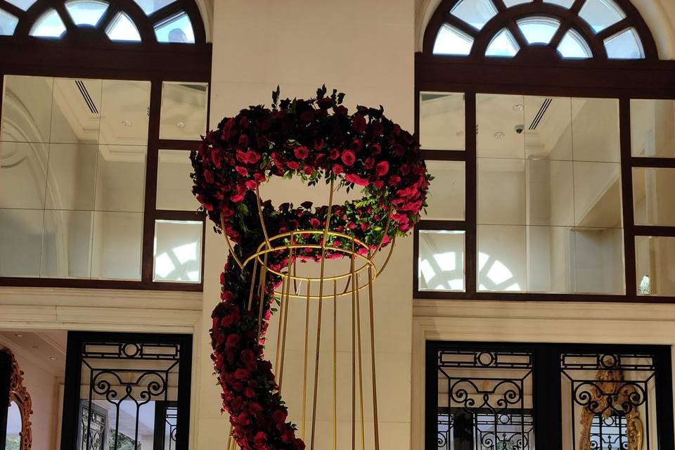 Red Love- Floral Installation