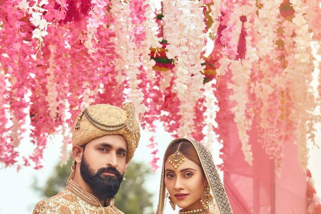 Punjabi Bride And Groom In Coordinated Pink Dolly J Wedding Lehenga And  Sherwani | Indian wedding outfits, Indian wedding, Indian wedding planning