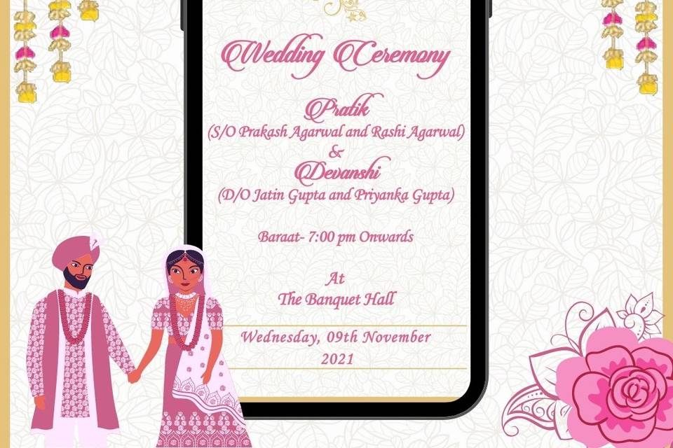 Digital Wedding Invite