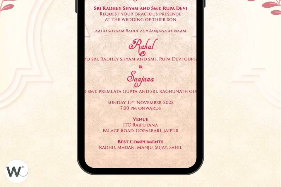 Floral Wedding Invitataion