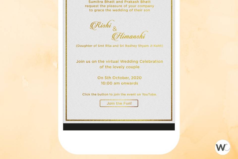 Digital Wedding Invite