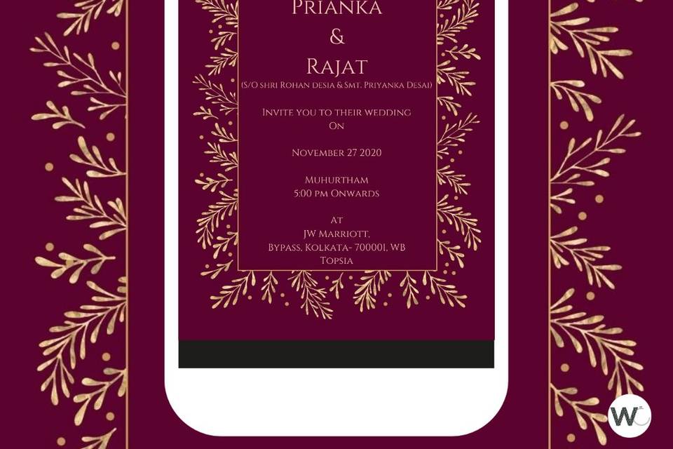 Digital Wedding Invite