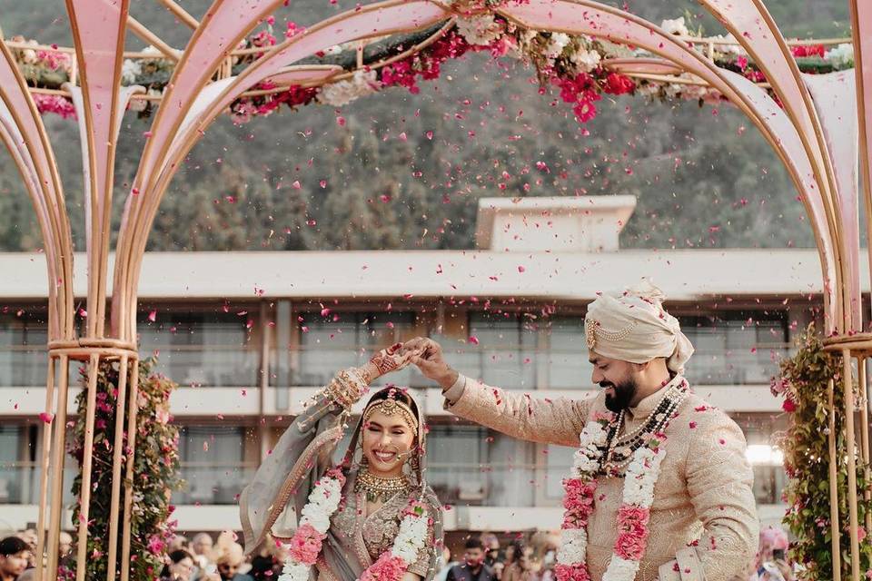 Bride and groom entry