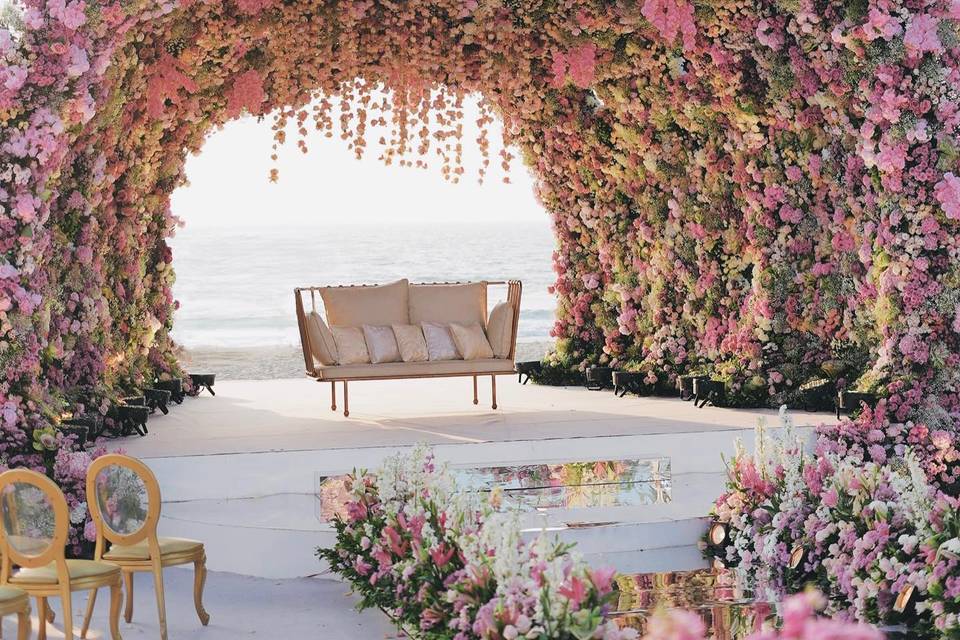 Floral stage decor