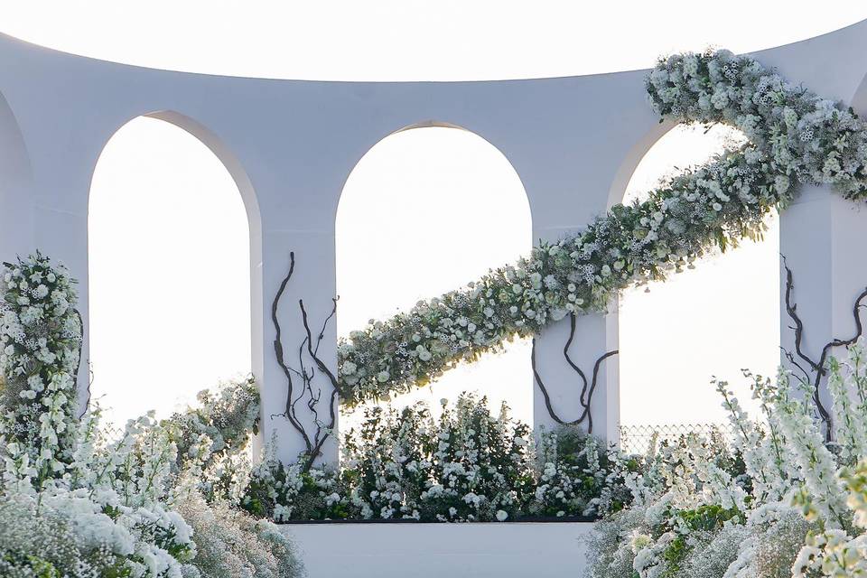 Floral stage decor